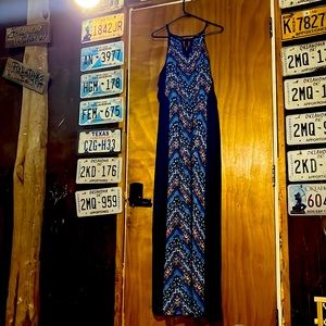 Women's long blue maxi dress size extra large from maurices